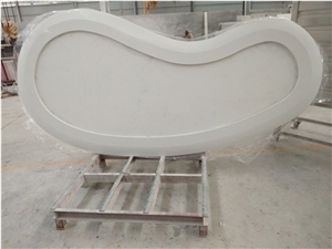 Beauty Super White Quartz for Coffe Table Top