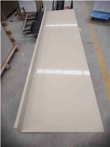 Beige Quartz Kitchen Countertop for Multi-Family
