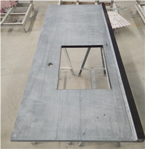 Black Artificial Quartz Vanity Countertop Bath Top