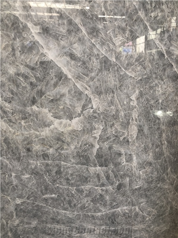 Bleu Cendre Ice Blue Grey Marble Slabs Foor Wall