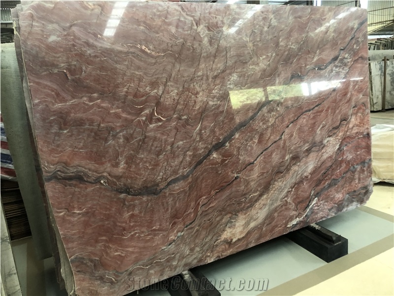 Brazil Revolution Wave Fire Quartzite Slab Walling