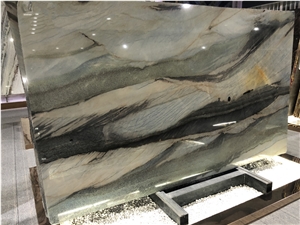 Brazil Santorini Quartzite Natural Slabs for Decor