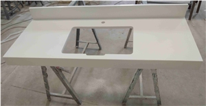 Caesarstone Pure White Quartz Bathroom Vanity Tops