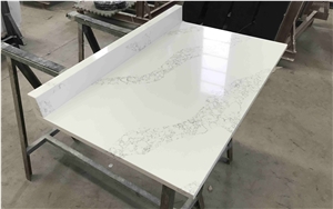Calacatta Nuvo Quartz Furniture Top For Hotel Room