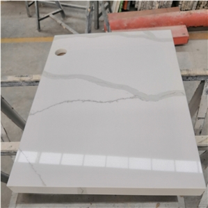 Calacatta Vision Quartz Hotel Furniture Desk Tops