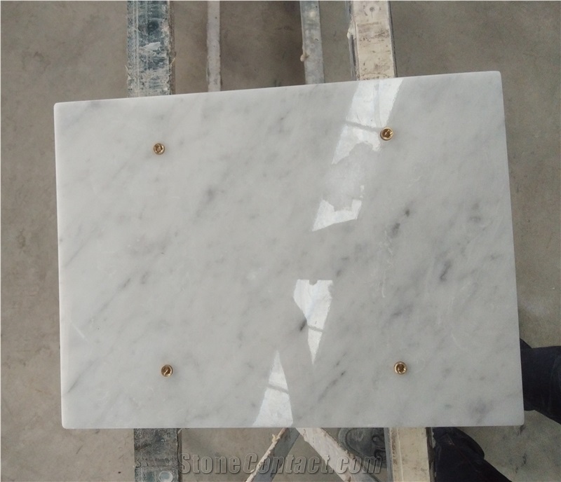 Carrara Marble Honed Rectangle Table Tops Design