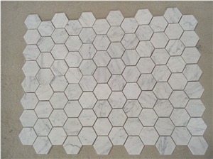 Carrara White Hexagon Mosaic for Kitchen Wall