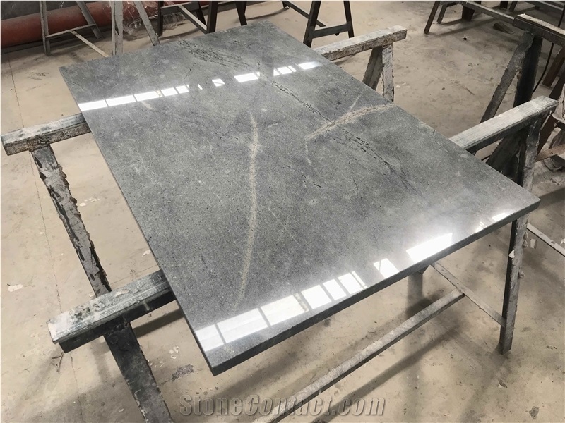 China Galaxy Grey Marble Table Tops for Restaurant