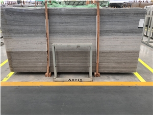 China Polished Crystal Wood Grain Marble Slabs
