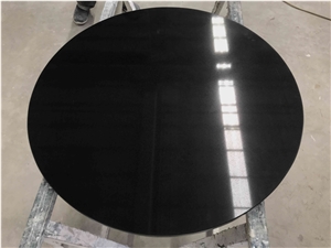 China Pure Black Quartz Table Tops for Commercial