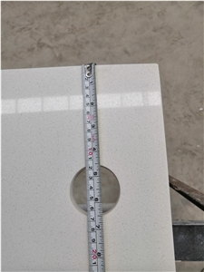China Pure White Quartz Countertop for Hotel Room