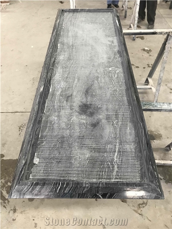 China Silver Wave Marble Countertop for Kitchen