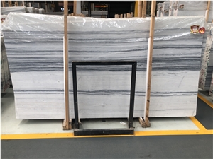 China Snowflake Wood Grain Marble Slab for Walling