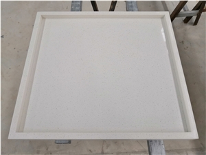 Classic Jazz White Quartz For Hotel Furnishing Table Top