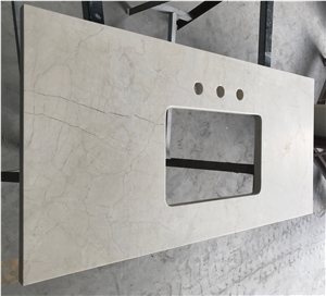Crema Marfil Ivory Honed Marble Vanity Bath Tops