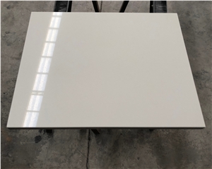 Custom Snow White Polished Quartz Stone Table Tops