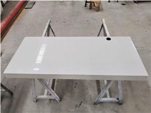 Customed Jazz White Quartz for Hotel Worktop