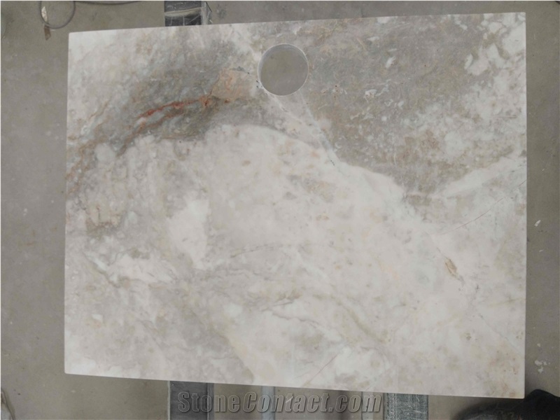 Customized French Vanilla Marble Side Table Tops