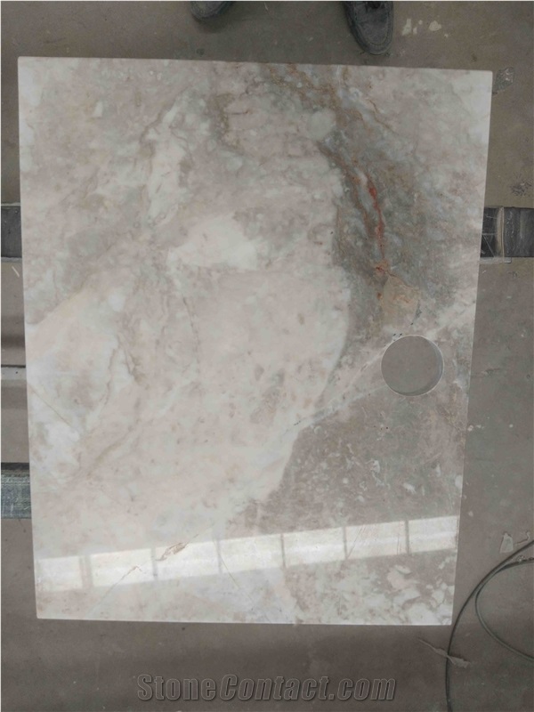Customized French Vanilla Marble Side Table Tops