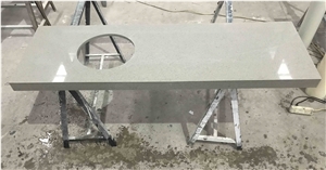 Customized Grey Quartz Vanity Tops for Commercial