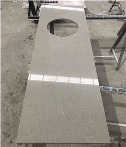 Customized Grey Quartz Vanity Tops for Commercial