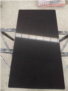 Customized Pure Black Quartz Coffee Table Tops
