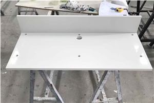 Customized White Quartz Hostitality Furniture Tops