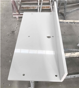 Customized White Quartz Hostitality Furniture Tops