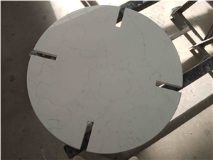 Customized White Quartz Table Tops for Hospitality