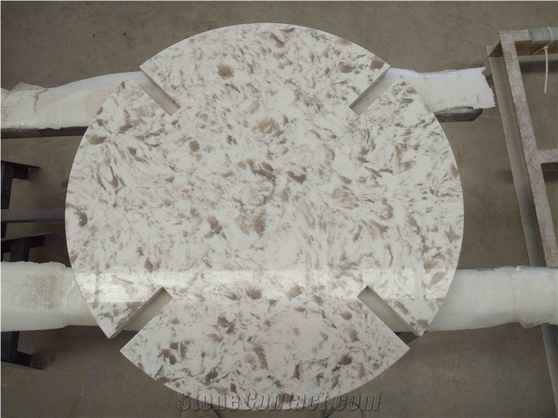 Customized Wilsonart Sangda Falls Quartz Table Top