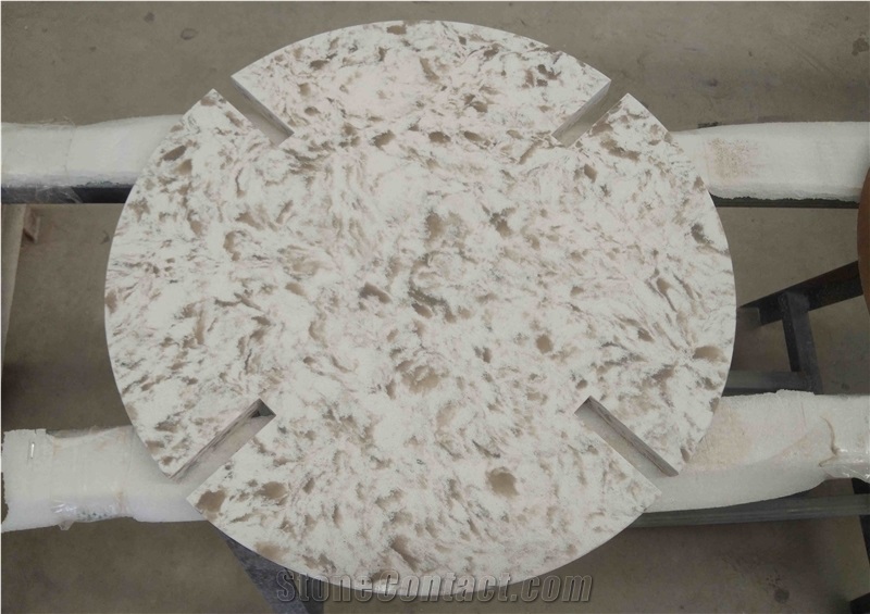Customized Wilsonart Sangda Falls Quartz Table Top