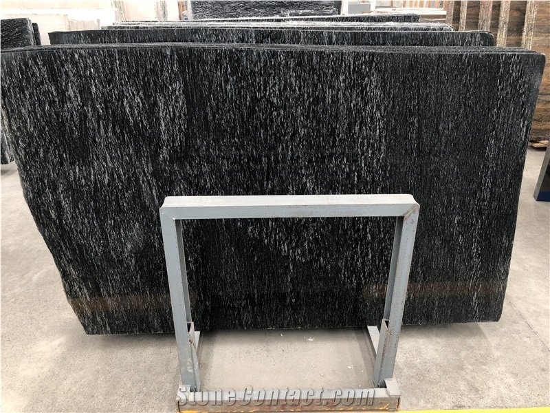 Diamond Fall Meteor Black Granite Floor Bath Tops