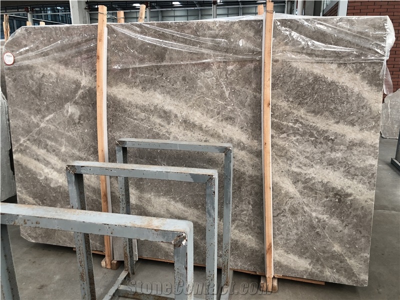 Dora Ash Cloud Grey Marble Slabs Tiles Floor Wall