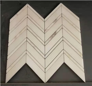 Fishbone Marble Mosaic Kitchen Wall Tiles