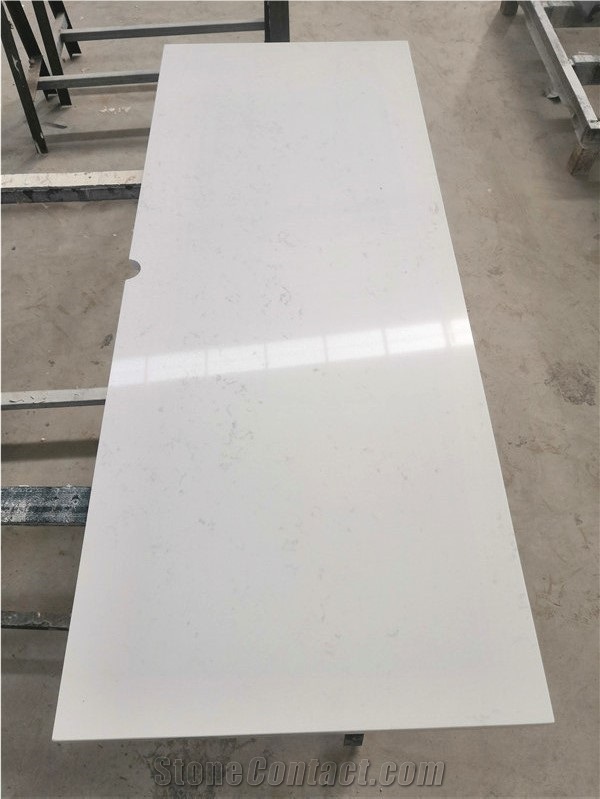 Frosty Carrina White Quartz for Nigstand Stone Top