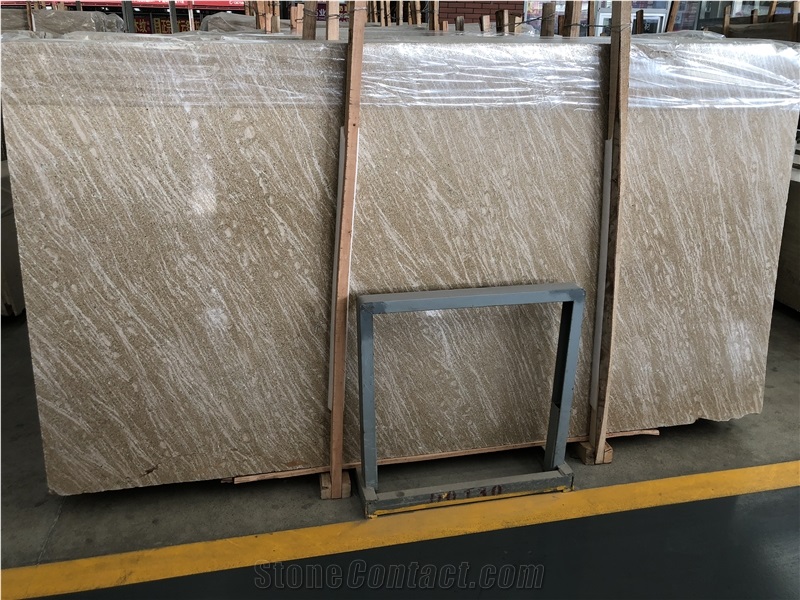 Good Price New Menes Gold Moca Creme Marble Slab