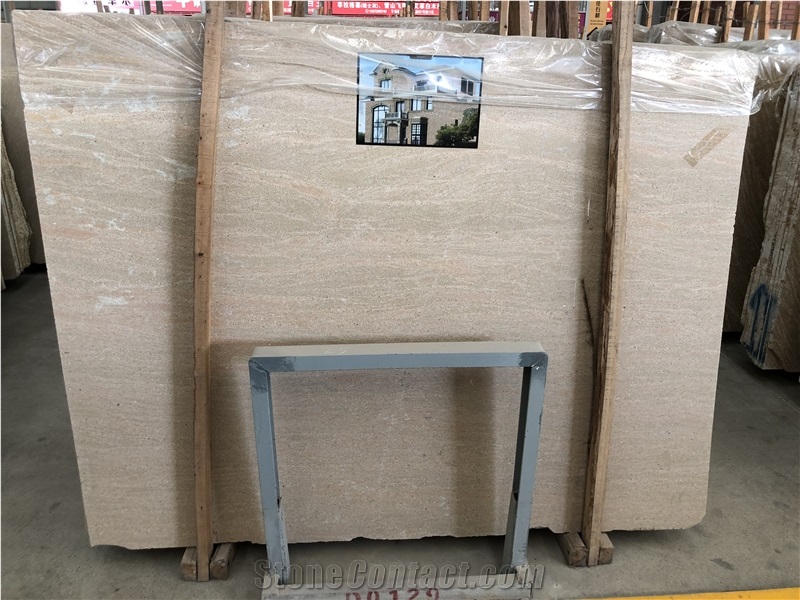 Good Price New Menes Gold Moca Creme Marble Slab