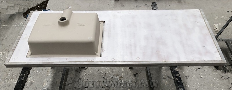 Greek Perlino Bianco Marble Vanity Countertop