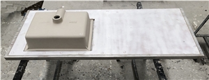 Greek Perlino Bianco Marble Vanity Countertop