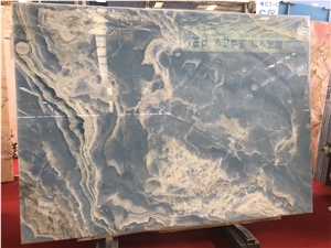 High Quality Azul Blue Onyx Slabs Home Decoration