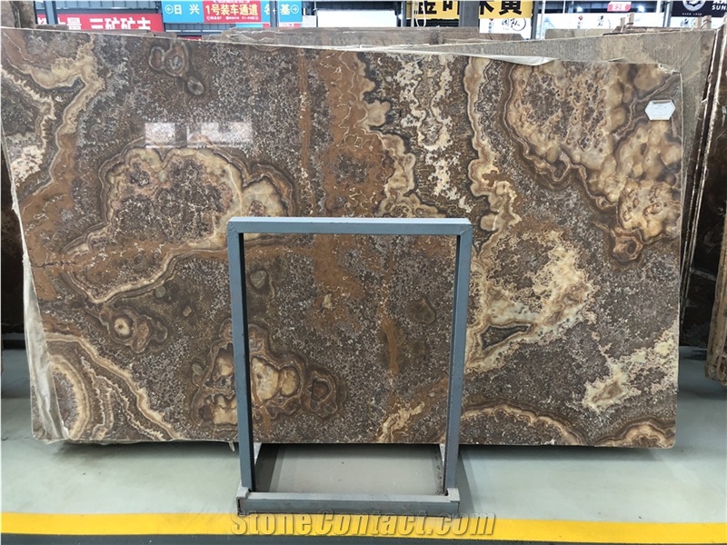 High Quality Tiger Onyx Slabs for Wall Covering