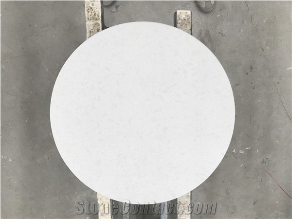 Hot Sales Pure White Quartz Side Table