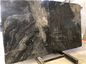 Italian Arabescato Orobico Dark Brown Marble Slab