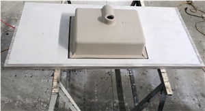 Luxury Perlino Bianco Marble Vanity Countertop