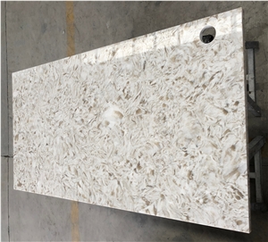 Match Silestone Arctic Quartz Furniture Desk Tops