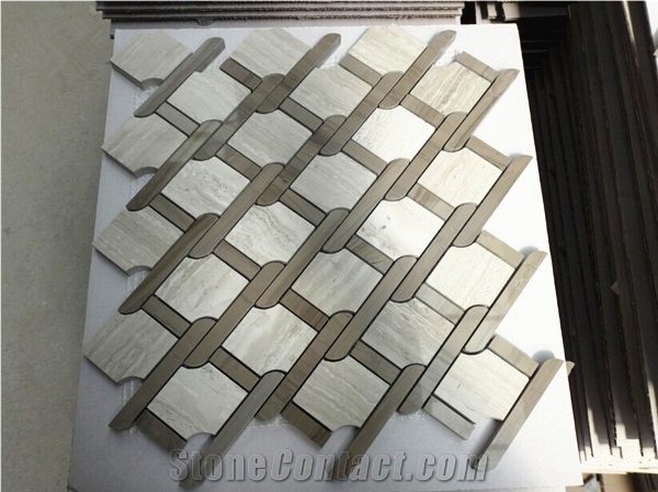 New Bathroom Three-Dimensional Grey Mosaic Tile