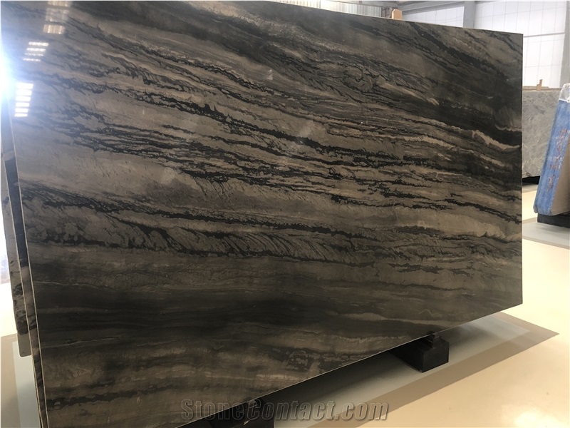 New Brazilian Galapagos Black Quartzite Slabs Tile