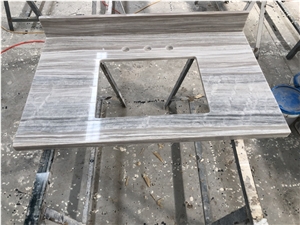 Perlino Bianco Marble Hotel Vanity Countertop Perlino Bianco Marble Hotel Vanity Countertop