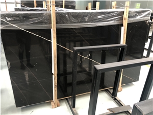 Polished Laurent Black Gold Marble Slab for Vanity Polished Laurent Black Gold Marble Slab for Vanity