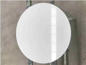 Polished Pure White Quartz Table Tops for Hotel